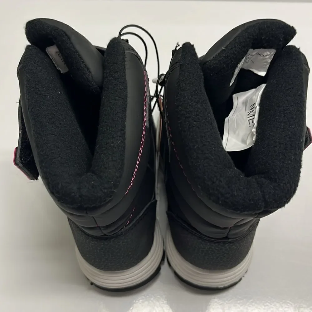 Wonder Nation Black White & Pink Skid Resistant Temperature Rated Winter Boots-8